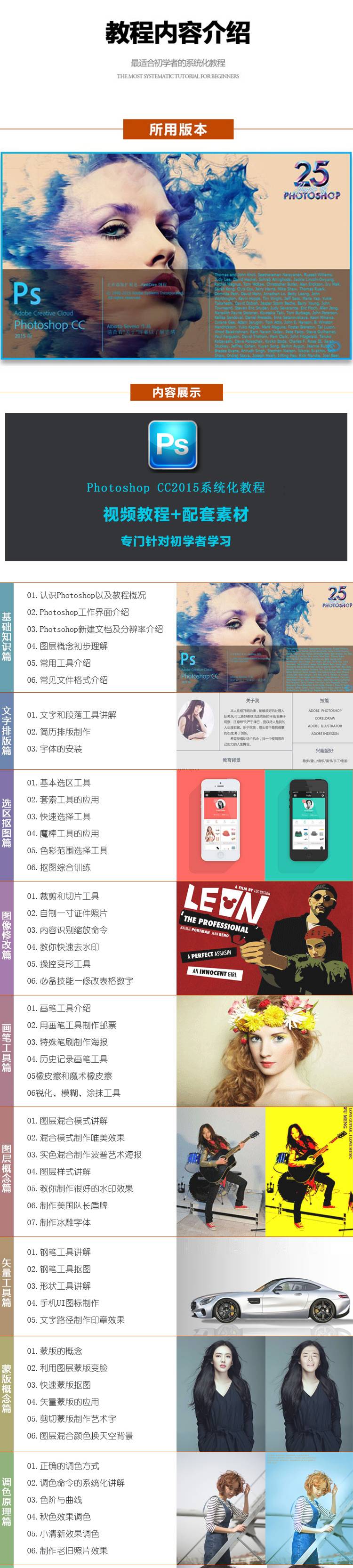 四大平面设计软件PS/AI/CDR/ID自学视频教程打包送你