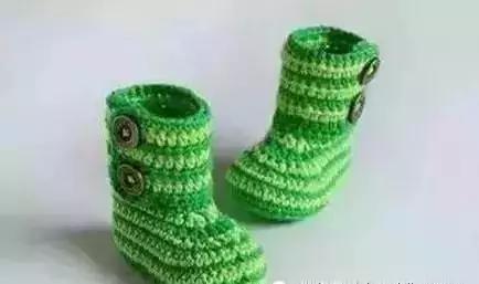 6-12个月宝宝毛线鞋教程,可爱款钩针宝宝鞋