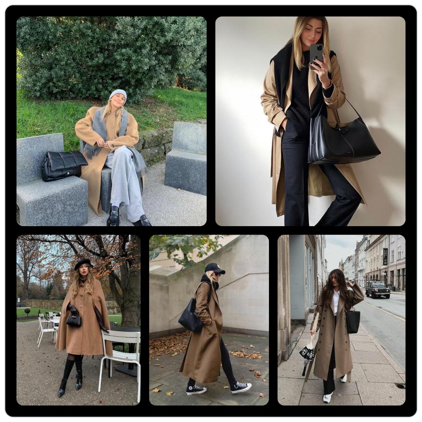 驼色大衣的10种经典穿法,驼色大衣穿搭减龄街拍