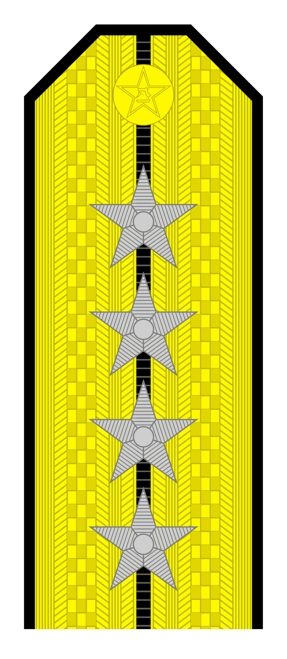 50年代解放军军衔肩章图解,55式上将军衔肩章