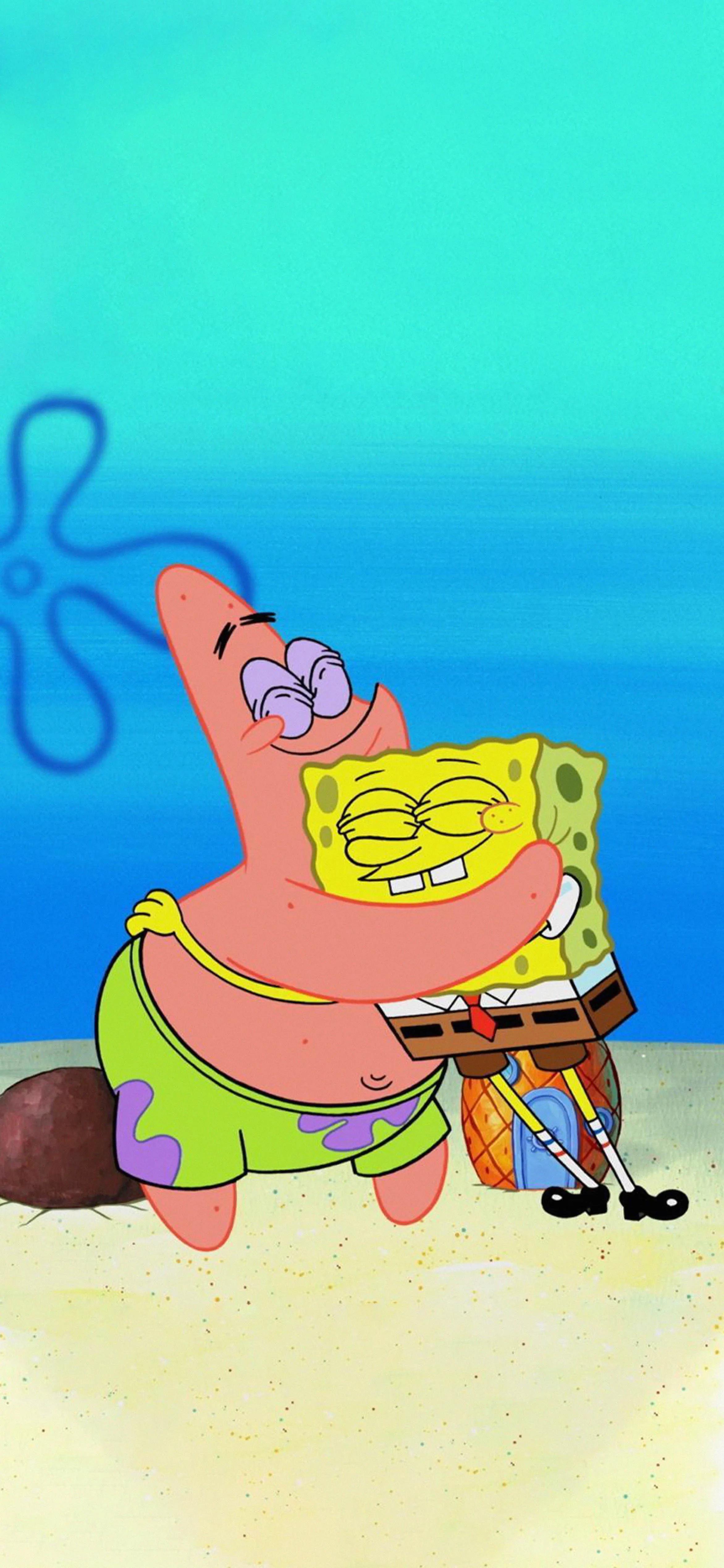 海绵宝宝壁纸动态竖屏,一组海绵宝宝高清壁纸