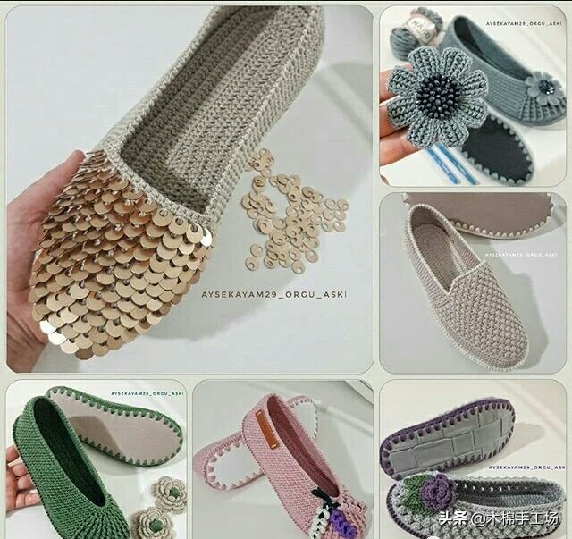 春天来了给自己添一双好鞋吧,春夏鞋子钩单鞋简单钩法