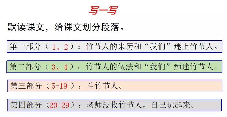 部编六年级上册语文第9课竹节人,六年级上册语文第10课笔记竹节人