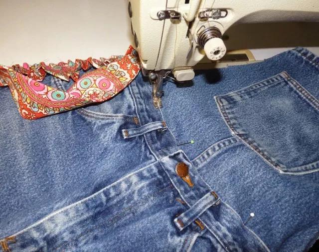 旧牛仔裤改造围裙大全步骤,旧牛仔裤改造围裙步骤