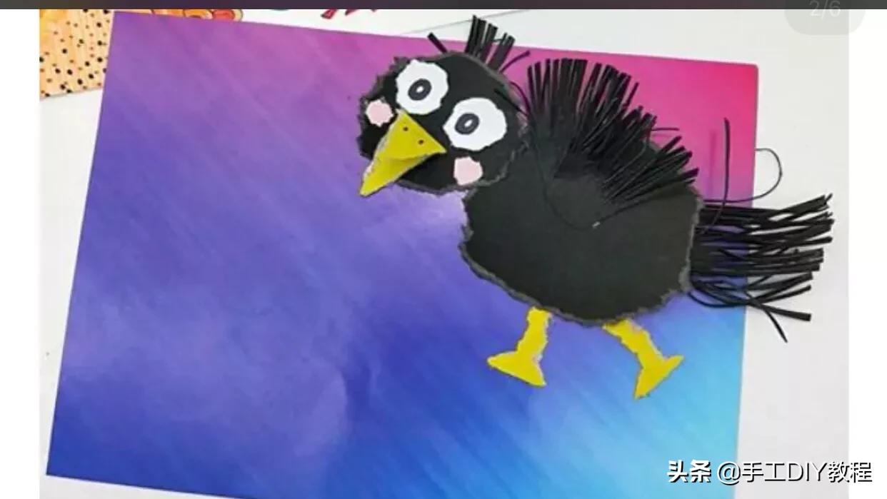 乌鸦喝水创意美术8岁课程,乌鸦喝水幼儿创意绘画