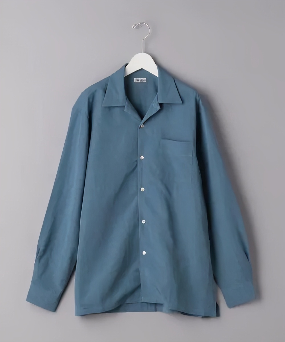 日系复古长袖衬衫,复古绣花领长袖