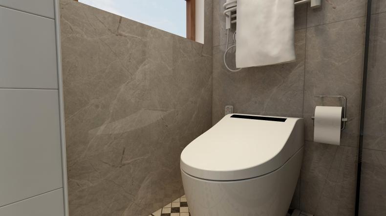 卫生间装浴缸的效果图干湿分离,带浴缸汗蒸房的豪华卫生间设计