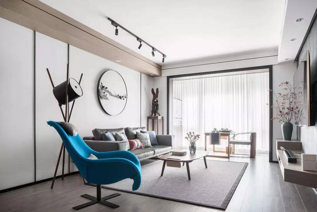 现代轻奢装修样板房140平高级灰,现代轻奢装修风格高级灰97平方