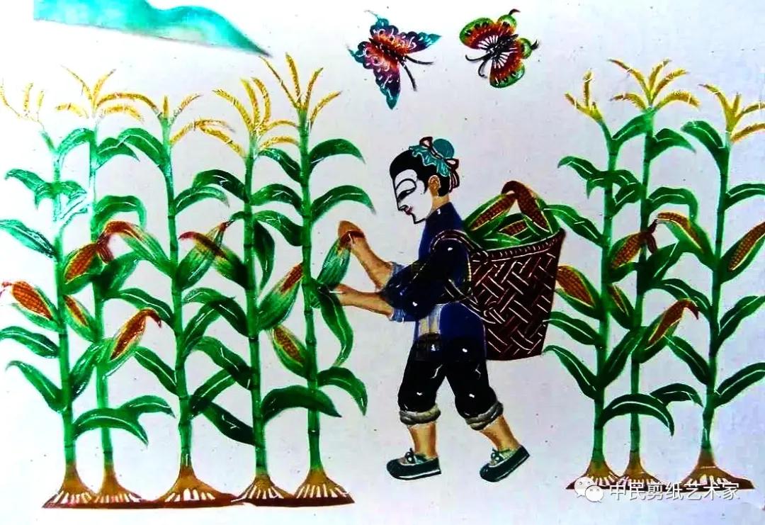 爱满重阳孝润童心剪纸,尊老爱老重阳主题剪纸