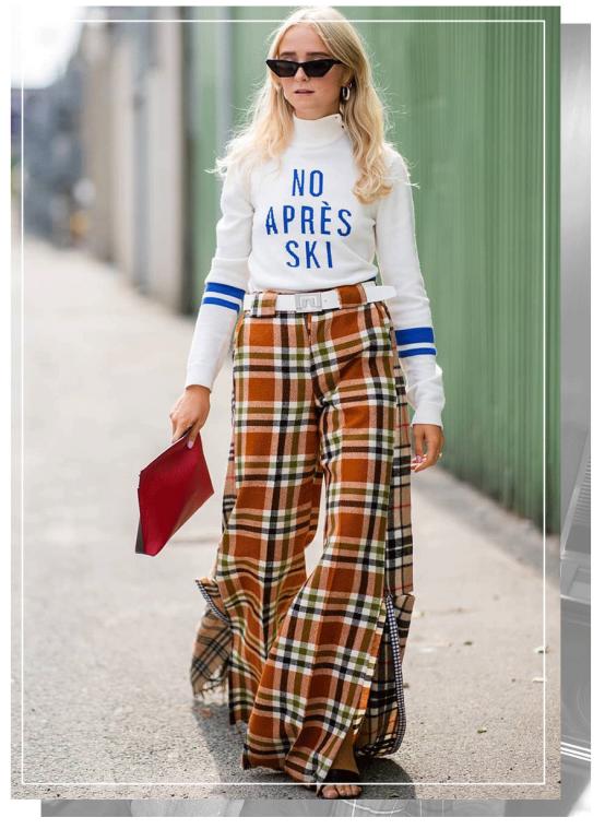 今年流行的简约风穿搭,简约时尚格子衣