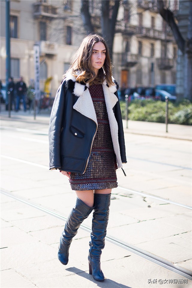 小个子穿过膝靴好看还是短靴好看,过膝靴高跟内增高短靴拉链款