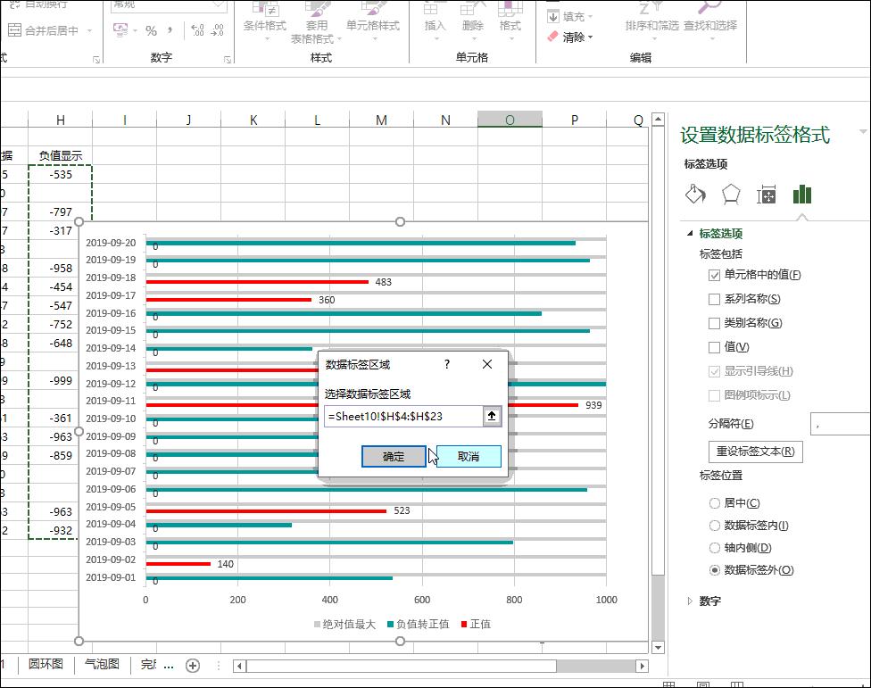excel日常记账柱状图,收支柱状图制作过程excel