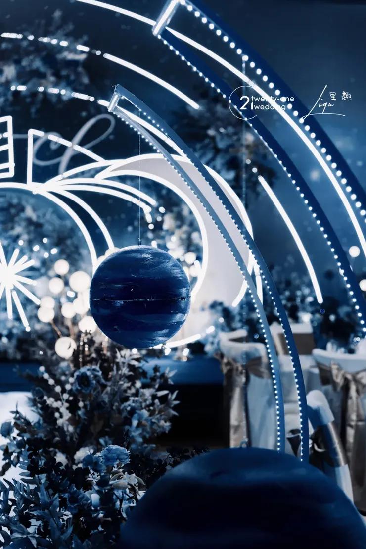 星空主题婚礼极简主义,森系主题加星空元素的婚礼