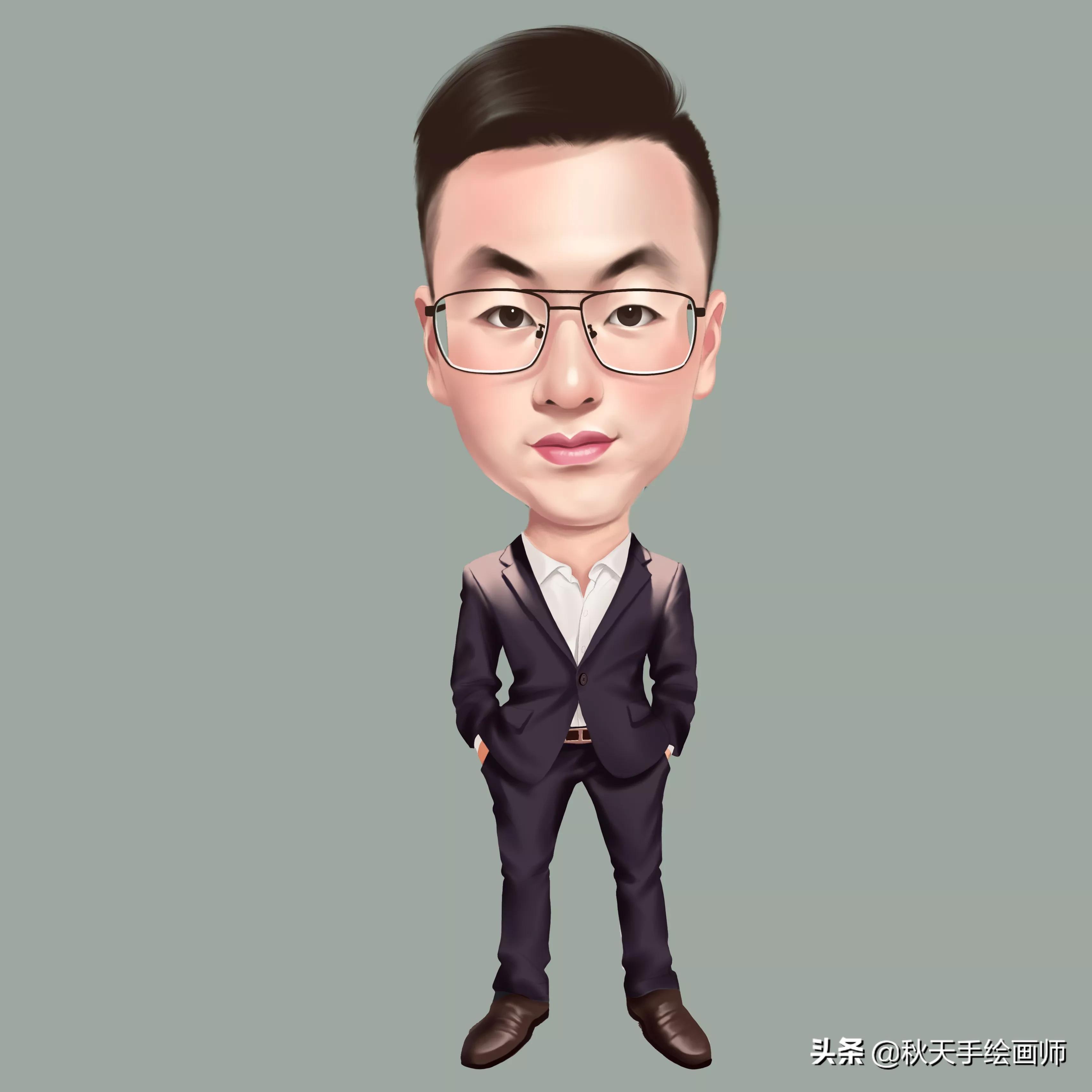 今年流行微信头像卡通男女,手绘商务头像