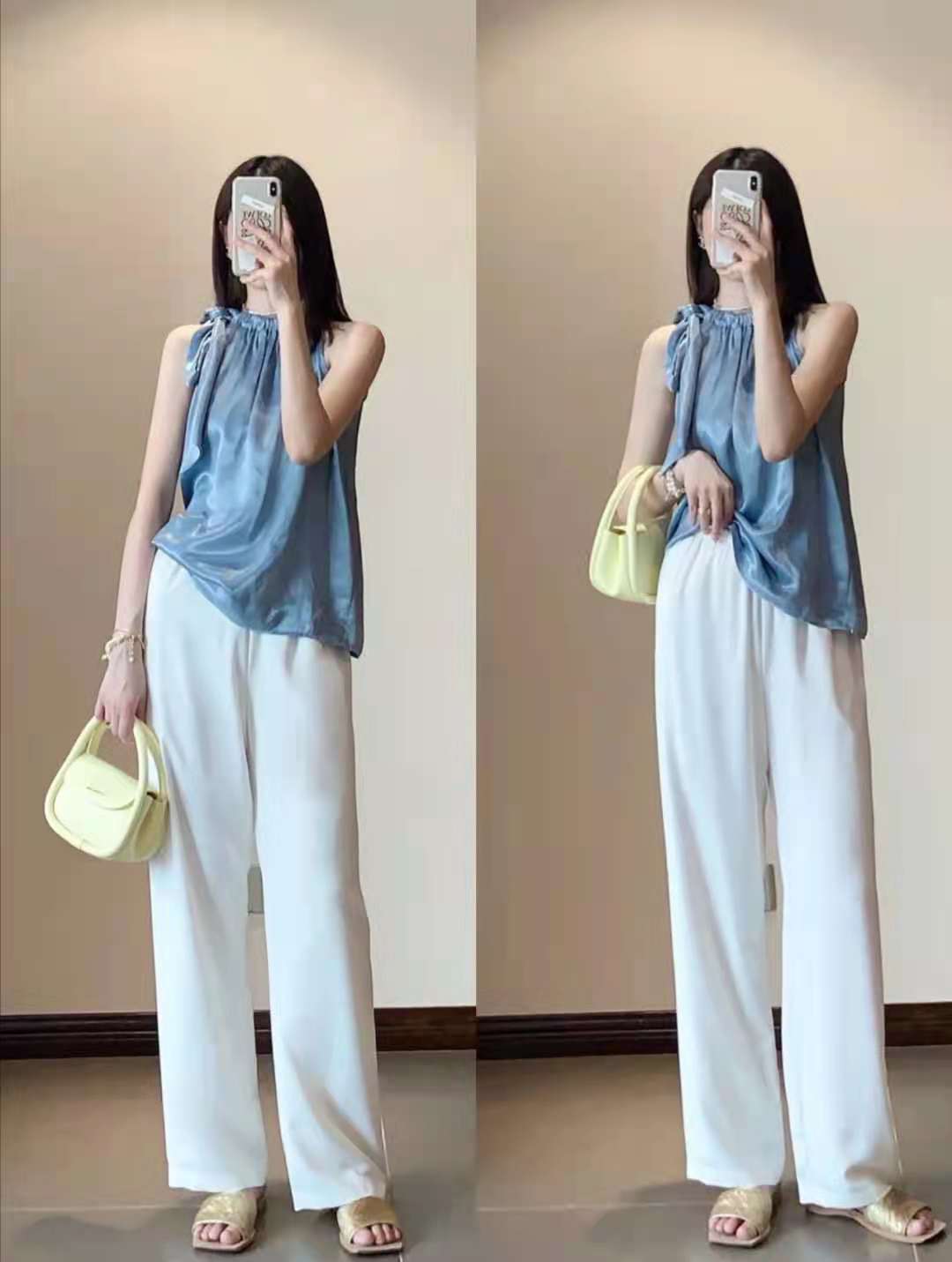 夏天米白色上衣配什么颜色裤子,白色小香风上衣搭配什么裤子好看