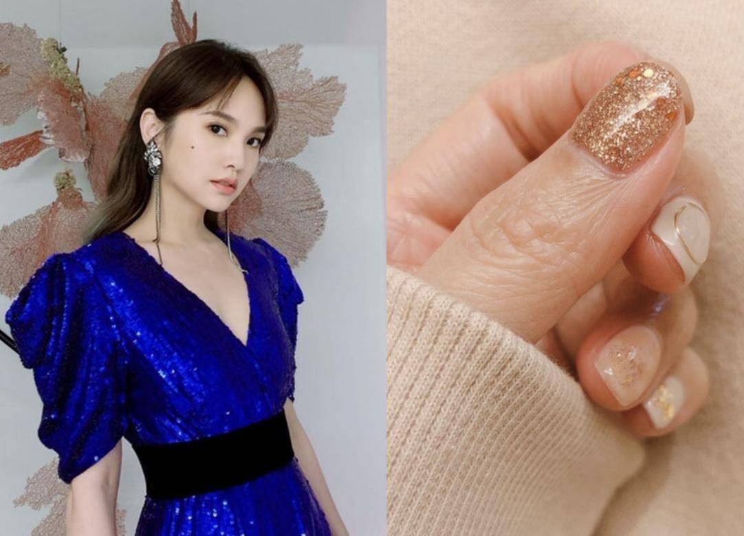 今年最流行新年的美甲,新年装扮女明星
