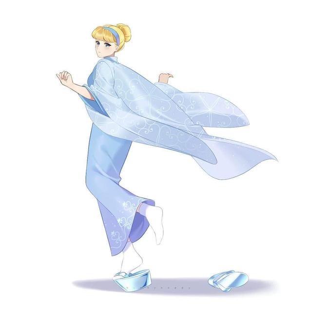 迪士尼公主日本和服图片,迪士尼公主艾莎的几个造型