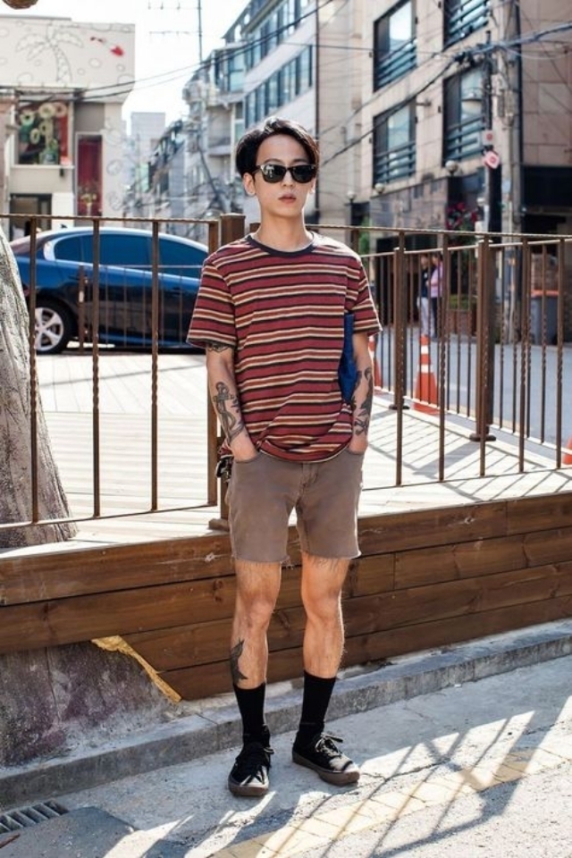 男生夏天短裤怎么穿不显矮不显胖,13岁穿搭男生夏季短裤