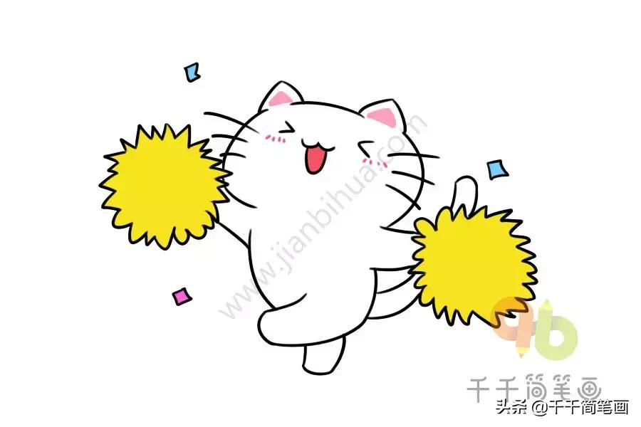 画画教程简单可爱卡通小猫的爪子,可爱小猫画法简单又好看