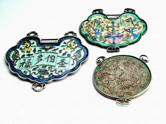 珐琅古法长命锁,最贵的古代银锁