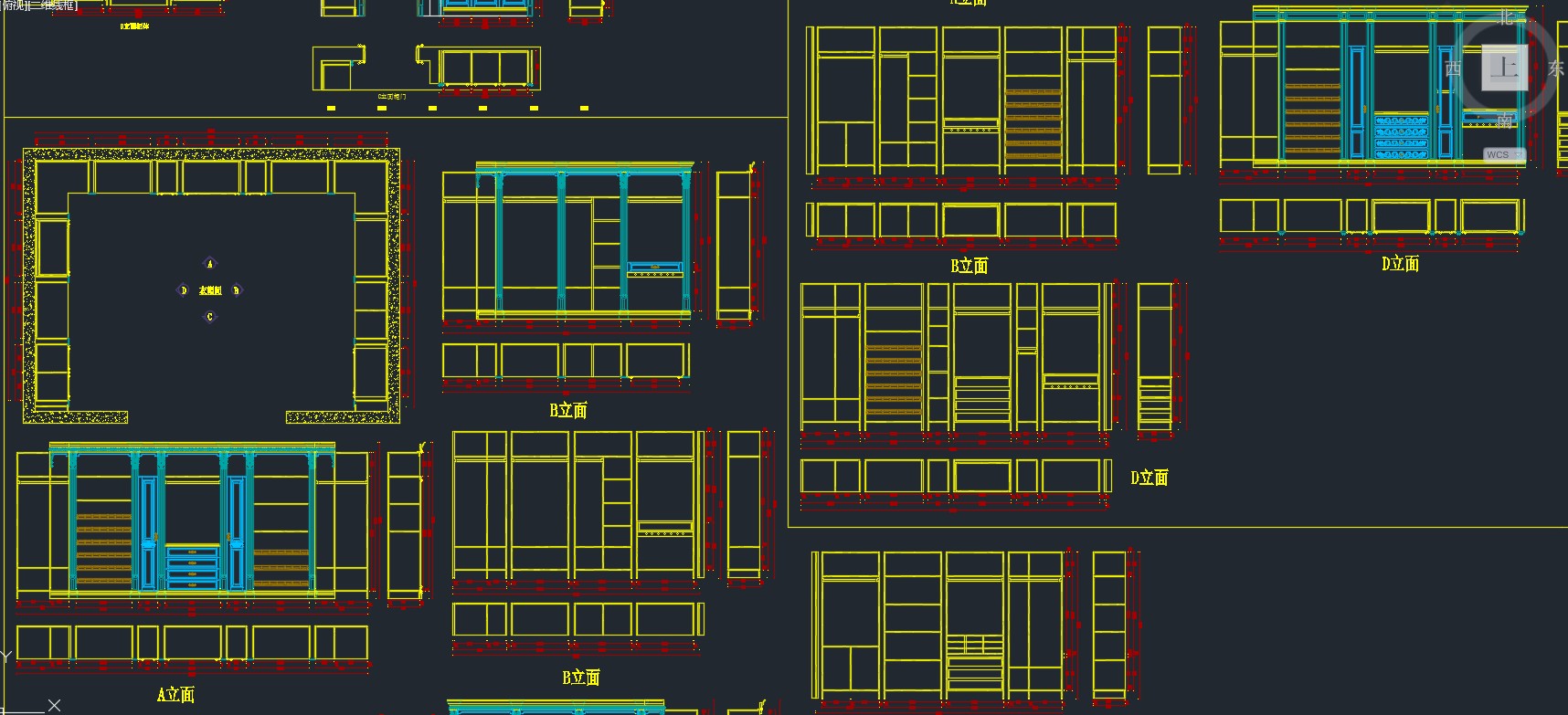 全屋衣柜衣帽间定制效果图,cad衣帽间衣橱内部结构图