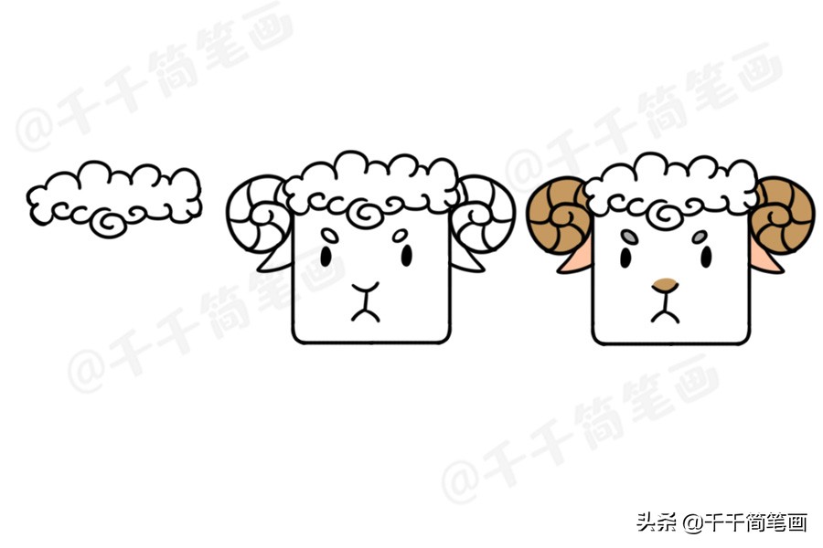 100个动物简笔画老虎,用圆形画各种小动物简笔画