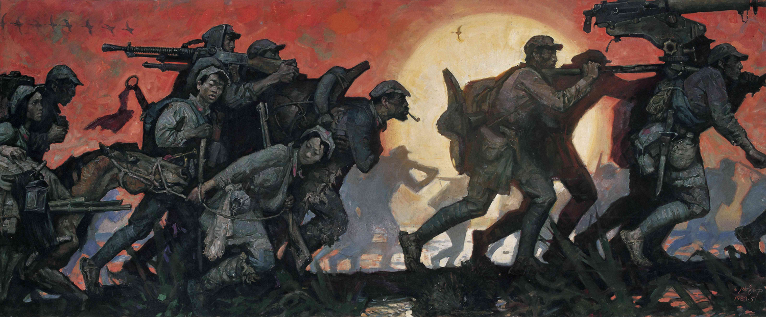 胡志渊油画作品欣赏,沈尧伊《彝海结盟》油画作品