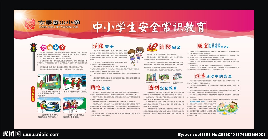 中小学生安全常识教育展板,安全常识科普知识大全