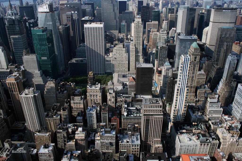 世界经济中心美国华尔街,世界曼哈顿经济中心