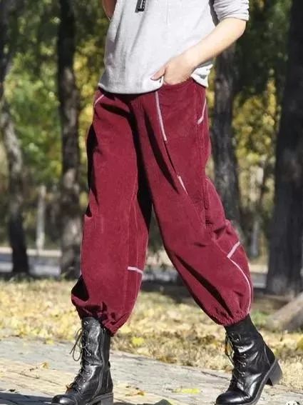 秋天穿针织衫高腰裤好看吗,秋天穿哈伦裤搭配什么上衣