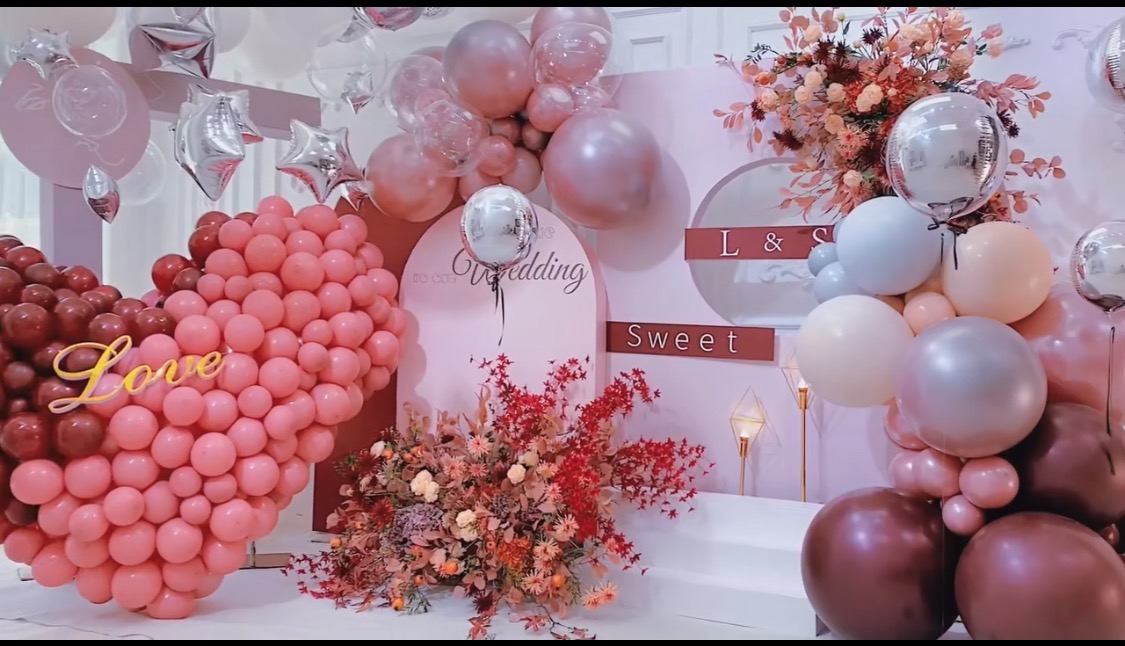 婚房气球布置图片,婚房气球布置教程