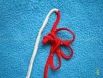 手串伸缩加珠绳打结法,单绳一珠一结打结法