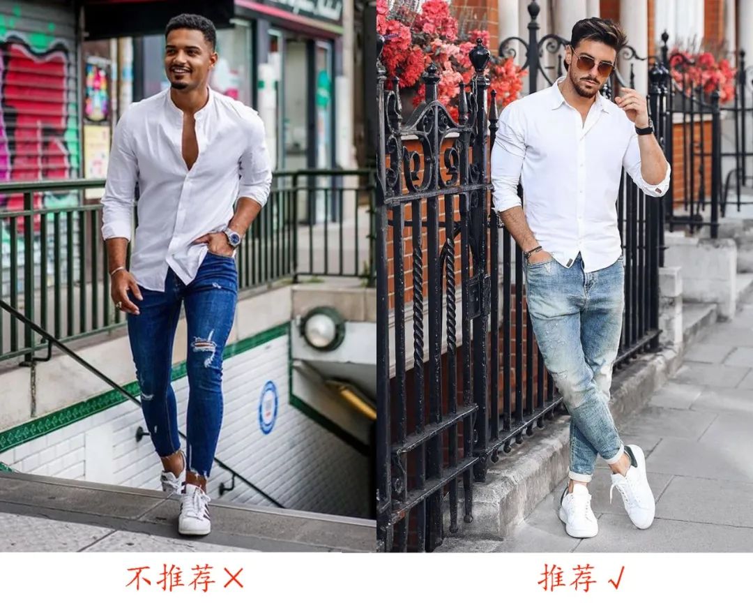 直筒潮流牛仔裤男士穿搭,男士现在流行穿什么版型牛仔裤