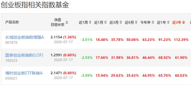 创业板指数基金5年以上排名前十,大数据基金排名前十名