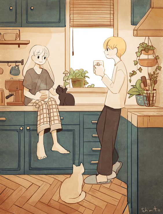 韩国插画师smana手绘可爱女生,韩国插画师人物手绘