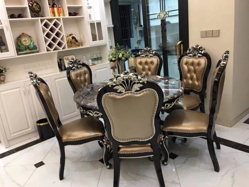 欧式餐台最新款2023高档大气,欧式风格餐台设计