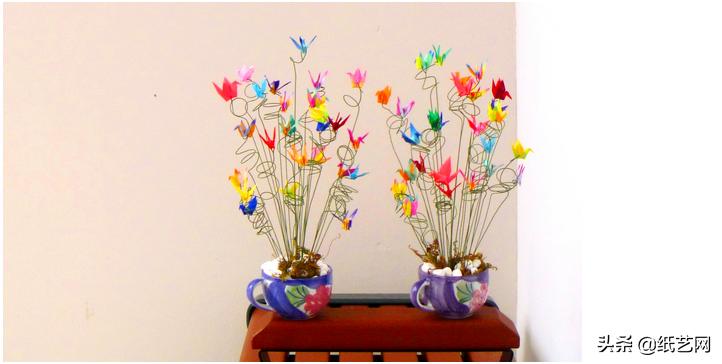 diy手工千纸鹤,diy千纸鹤挂件详细教程