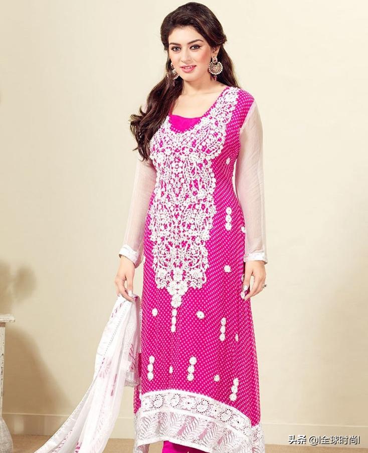 印度出色演员印式复古女人味淡淡玫红色暗藏少女香