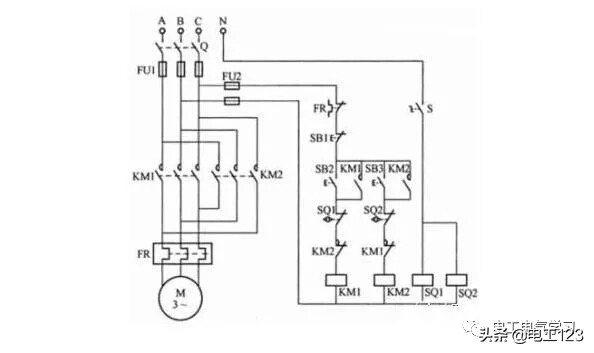 电机正反转电路图原理讲解,旋转室外天线电机正反转原理