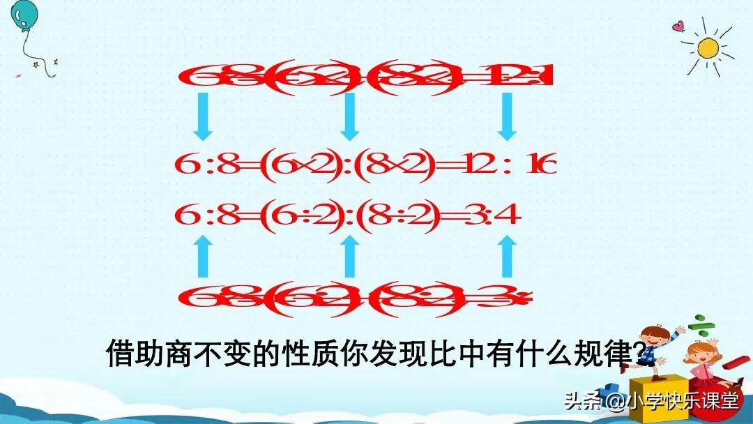 六年级下册数学比例的基本性质,人教版六年级数学比的基本性质