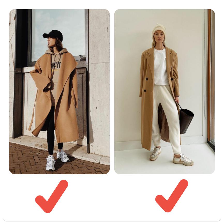 驼色大衣的10种经典穿法,驼色大衣穿搭减龄街拍