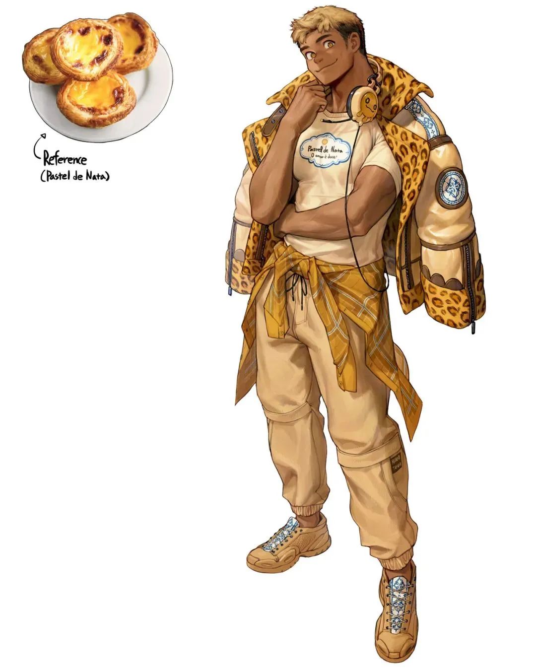 葡挞素描怎么画,葡挞手绘画法