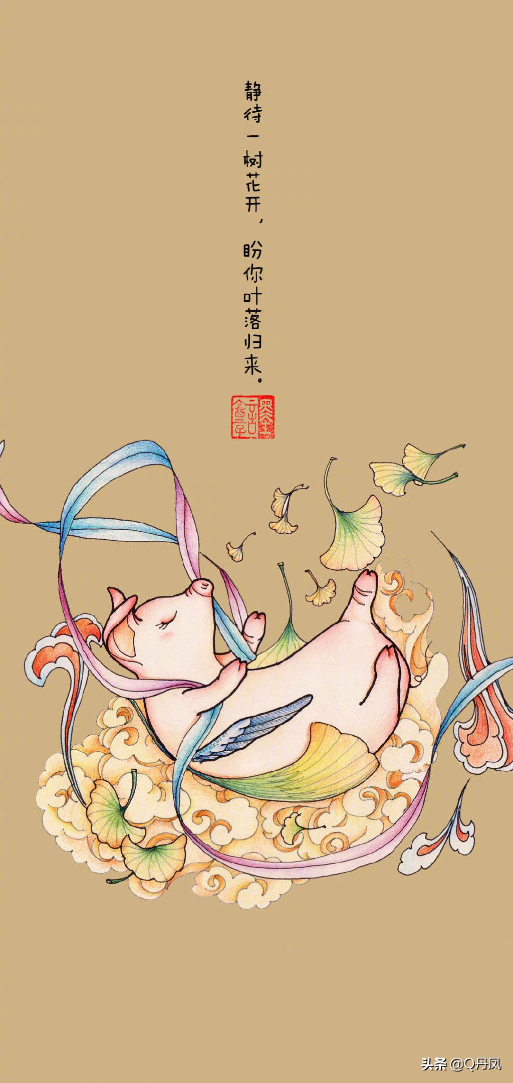 日本猪猪插画图,可爱猪猪插画图片