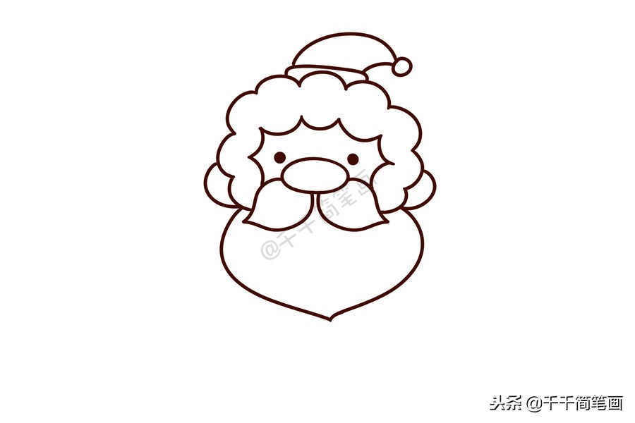 圣诞老人简笔画你收到礼物了吗,圣诞礼物盒简笔画