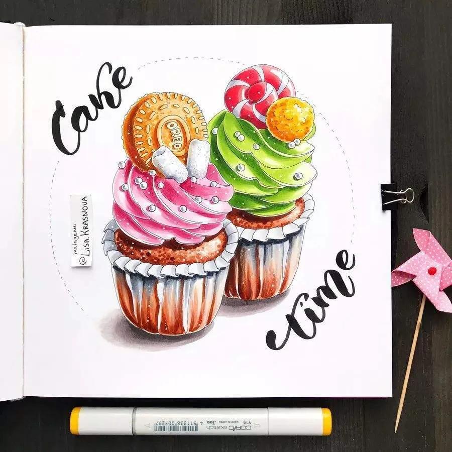 美食画法日式马克笔,马克笔手绘美食画教程