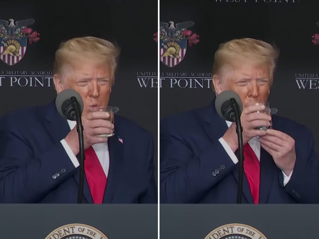 美媒：特朗普很机警，要是他没扶住那个玻璃杯，它会让他丢掉大选