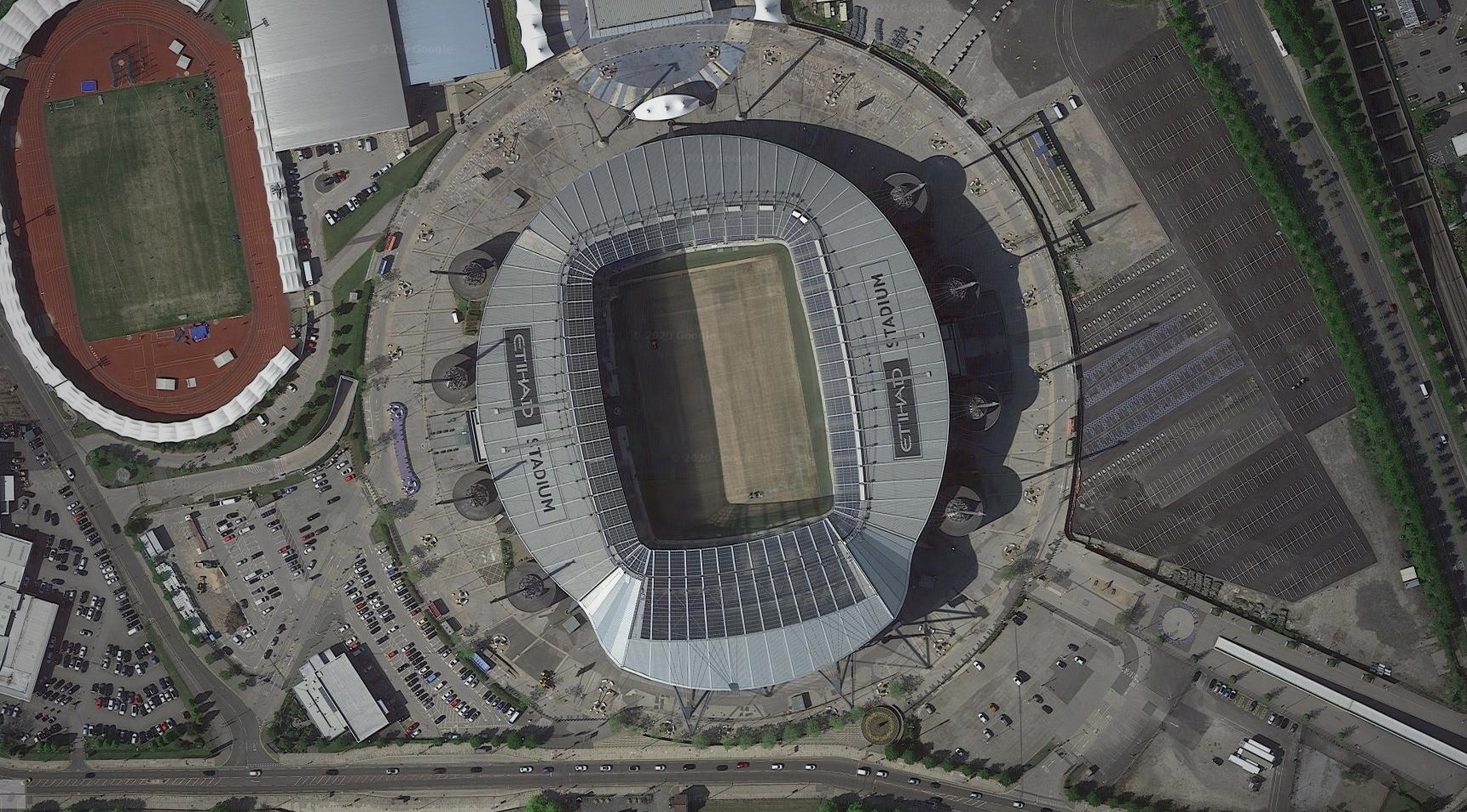 卫星地图看伯纳乌,欧洲十大足球场外观