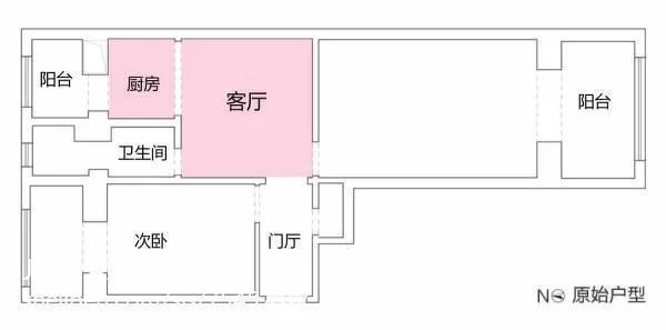 60㎡北欧风两居室，小吧台当电视背景墙，这设计真是靓