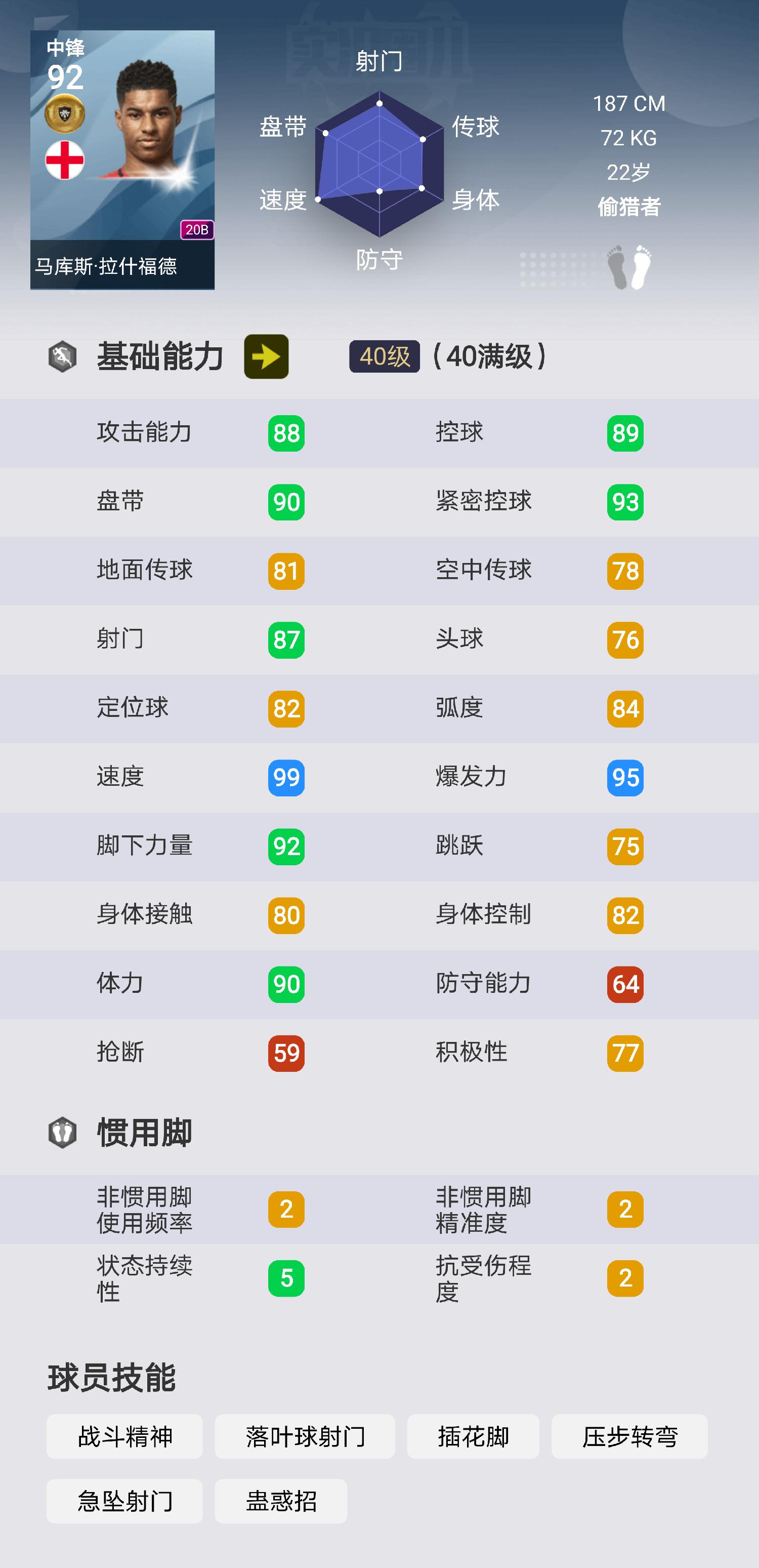 实况足球马库斯拉什福德加点方案,实况足球拉什福德巅峰