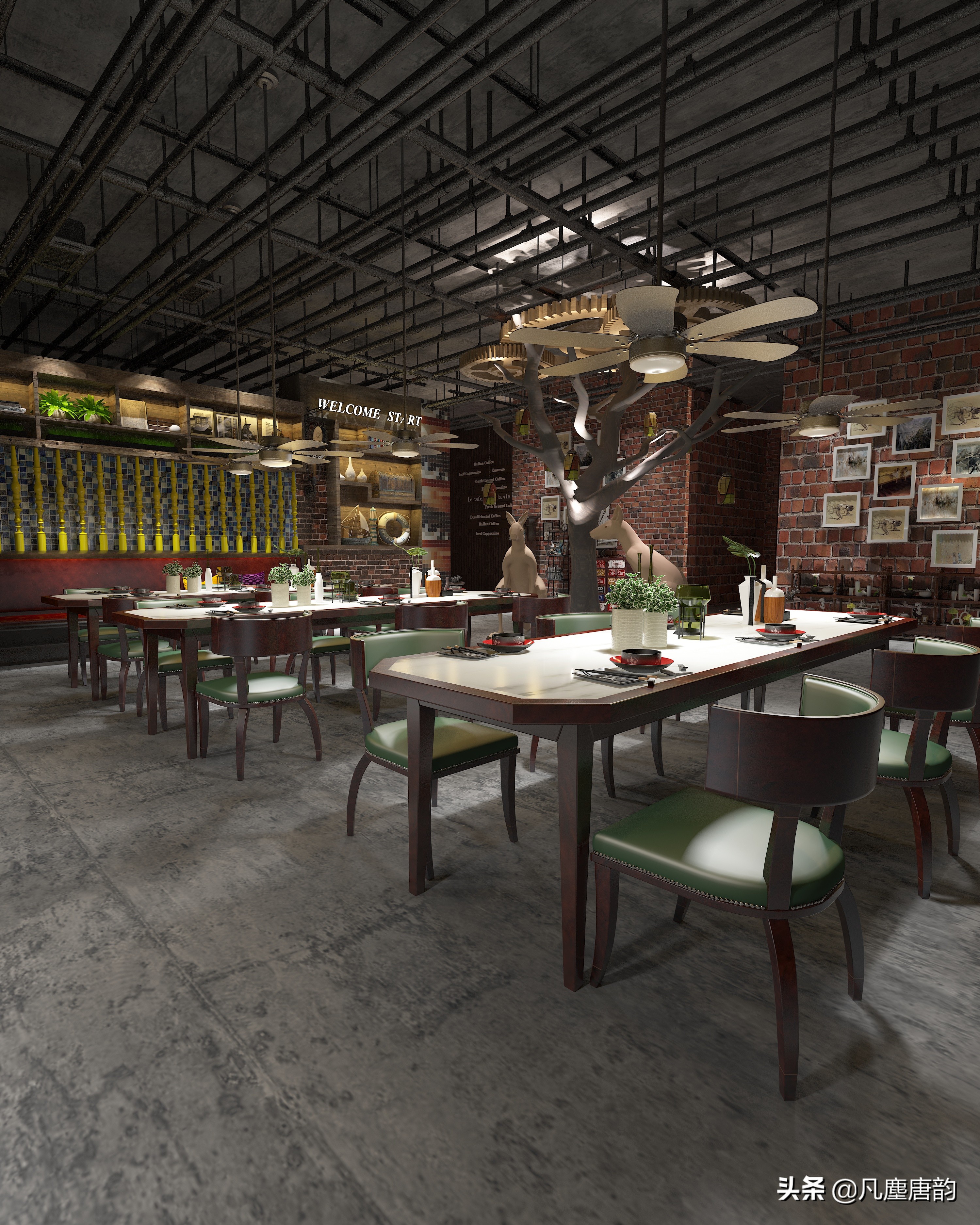 空间咖啡馆这样设计精致感十足,工业风格咖啡馆装修